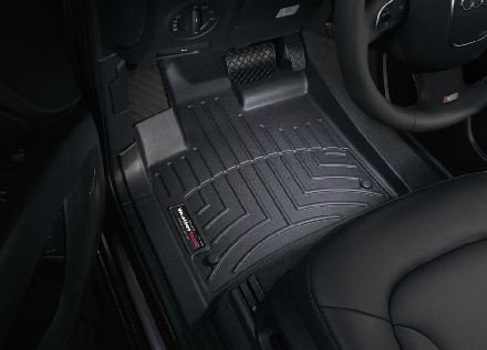 2007-2011 Audi Q7 Black WeatherTech Floor Liner (Full Set) [Bench Seating]