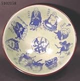 Unique Housewarming Gift Ideas - 6" Ming Chinese Porcelain New Year Rice Bowl - Wise Men