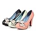 Charm Foot Womens Platform High Heel Pumps With Bows