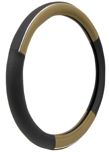 Custom Accessories 38859 Black/Tan with Chrome Accent Molded Steering Wheel Cover price Custom Accessories 38859 Black/Tan with Chrome Accent Molded Steering Wheel Cover price