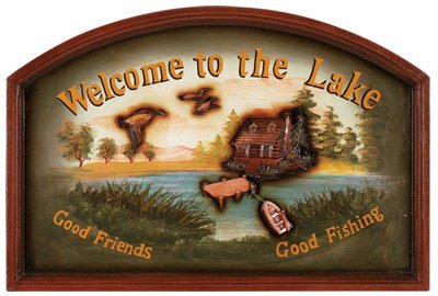 Welcome To The Lake 3D Sign