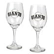 San Francisco Giants MLB 2pc Wine Glass Set - Primary Logo by Great American Products