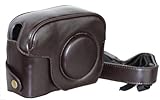 Genuine Leather Case for Canon PowerShot G11 ,G12 Camera, Color Dark Brown