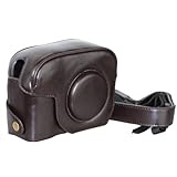 Genuine Leather Case for Canon PowerShot G11 ,G12 Camera, Color Dark Brown