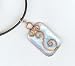 Baerreis - Dichroic Fused Glass Pendant - 17 3/8 inch cord