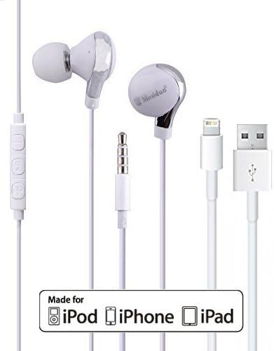 CELLTRONIX® Earphones Headphones Earbuds with Mic &amp; Remote Control for iPhone 6/6s/6 Plus/6s Plus/ 5/5c/5s, iPad/iPod, Android Smartphone MP3 Players , with 3ft Lightning Cable