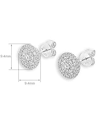 (X1000Diamond) 18K/750 White Gold Cluster Diamond Stud Earring (0.63 cttw, G-H Color, VS2-SI1 Clarity)