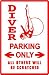 DIVER PARKING swim olympic novelty NEW sign