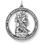 Sterling Silver Antiqued Saint Christopher Medal