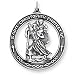 Sterling Silver Antiqued Saint Christopher Medal