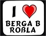 I Love Berga b Roßla Decorated Mouse Pad