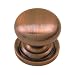 1.25" Mushroom Drawer Knob with Base - Polished Antique Copper Knob - Set of 5