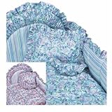 Posies - blue - 4 PC. Crib Set