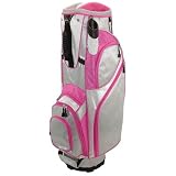 Envy Ladies Cart Bag in Grey / White / Pink