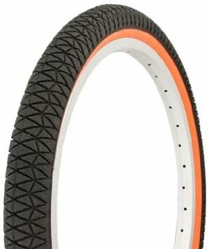Tire Duro 20" x 1.95" Black/Orange Side Wall HF-884. Bicycle tire, bike tire, lowrider bike tire, lowrider bicycle tire, bmx bike tire, cruiser bike tire