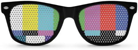 NO SIGNAL Black Retro Party Sunglasses