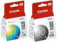 2 Pack NEW Genuine Canon PG-30 Black and CL-31 Color Printer Ink Cartridges PG30 CL31 for Canon Pixma iP1800, Pixma MP140, Pixma MP210, Pixma MP470, Pixma MX300, Pixma MX310, Pixma iP2600, Pixma MP190 Printers, SOLD BY betaInk