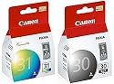 2 Pack NEW Genuine Canon PG-30 Black and CL-31 Color Printer Ink Cartridges PG30 CL31 for Canon Pixma iP1800, Pixma MP140, Pixma MP210, Pixma MP470, Pixma MX300, Pixma MX310, Pixma iP2600, Pixma MP190 Printers, SOLD BY betaInk