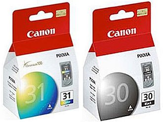 2 Pack Canon PG-30 Black and CL-31 Color Printer Ink Cartridges PG30 CL31 for Canon Pixma iP1800, Pixma MP140, Pixma MP210, Pixma MP470, Pixma MX300, Pixma MX310, Pixma iP2600, Pixma MP190 Printers