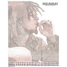 Bob Marley Music Poster-Created Using All Lyrics From the Album, Exodus