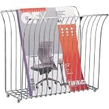 Chrome Wide Top Magazine Rack