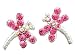 Adorable Small Pink Crystal Dragonfly Stud Earrings Silver Tone Comes Gift Boxed