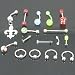 Buy Body Jewelry - Lot 10 Pieces Body Jewelry (Belly Button Navel Ring Tongue Labret Eyebrow Chin)