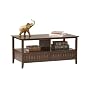 Tasman Coffee Table with Bamboo Accents Walnut Finish