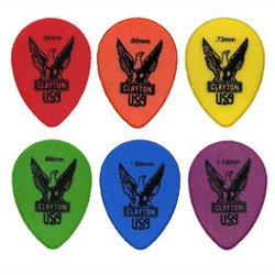 Clayton Small Teardrop Delrin Picks 12 Pack