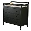 Emily 3 Drawer Changing Table in Ebony Finish By Da Vinci Baby Furniture