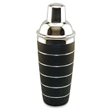 Silver And Black Stripes Cocktail Shaker