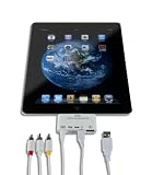 Apple iPad AV Output and Camera connection kit, complete with AV cable and Mini USB cable. iPad / iPod / iPhone etc