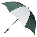 Manual Golf Umbrella with ID Handle - Hunter/ White