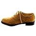 FOREVER GD61 Women's Lace Up Low Chunky Heel Casual Oxford Shoes
