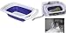 Kitchen & Housewares : Progressive International 6 Quart Collapsible Over-the Sink Colander, Blue and White