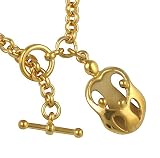 7.5 Loving Family Vermeil Toggle 1 Parent, 3 Children Bracelet