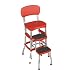 Cosco 11120RED1 Retro Chair/Step Stool, Red