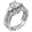 Sterling Silver Cubic Zirconia CZ Wedding Engagement Ring Set Sz 5