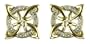 9ct Yellow Gold Ladies Diamond Set Celtic Cross Stud Earrings