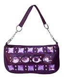 Small Bejeweled Hobo Handbag Purse - (5 Different Colors), Purple 2231