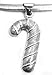 Large Sterling Silver Candy Cane Ornament Pendant