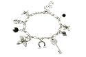 Silver Key & Padlock Charm Bracelet