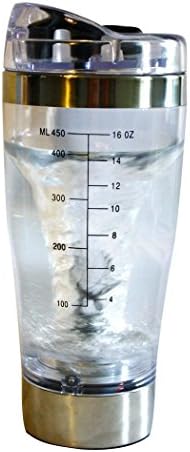 QualitysKing Clear Multi-Purpose Electric Juicers/Portable Multifunctional Mini Fruit Blender/Personal Blender 450 ml with Dial(Clear)