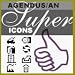 Super B&W icons for Agendus/Datebk5 downloadable Software