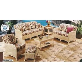 Panama All Weather Wicker 6 Piece Set-Antique by DF Wicker Rattan