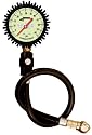 Longacre Racing Deluxe Tire Air Pressure Gauge 0-60 PSI by 1 lb with 17" ultra flex hose2-1/2" Glow in the Dark Face