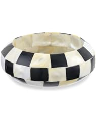 Chamak by priya kakkar 1 Black & White Checkered Bone Cuff Bracelet
