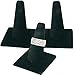 3 Black Velvet Square Base Ring Finger Jewelry Holder Showcase Display Stands
