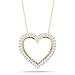 10k Yellow Gold Diamond Heart Pendant (1/10 cttw, I-J Color, I2-I3 Clarity), 18