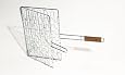 Outset QC73, Flex Grill Basket w/rosewood handle (chrome/25")